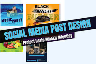 monthly creative and minimal social media post design for your business