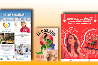 create a flyer or advertising poster, ready to print