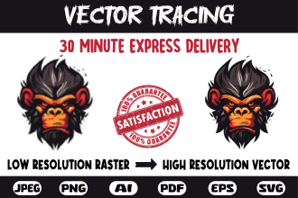 do vector tracing, redraw logo or convert image to vector