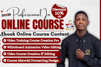 create ebook online course, curriculum, training content, online course content