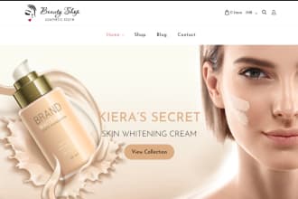 design skincare store, skincare shopify store, skincare website, beauty website