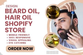 design beard oil barbershop fashion hair oils salon cosmetics spa shopify store