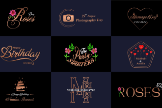 do marriage, anniversary, wedding, event planner, videography photography logo