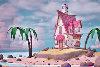 create stylized low poly model