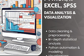 expertly do your python, spss and excel data analysis and visualization task