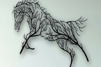 design custom metal wall art sign, vector design, laser cut
