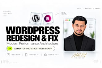 redesign a wordpress website or build new wordpress website