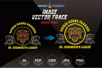 do vector tracing, redraw logo, vectorize images or convert image to vector