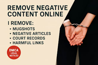 remove negative article defaming news mugshots arrest record from google search
