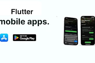 be flutter developer for mobile app development or flutter app
