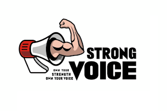 design highest level strong voice logo