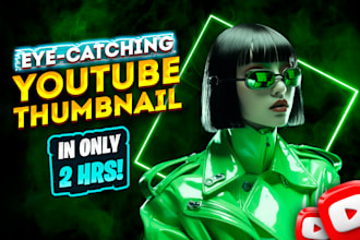 design attractive clickbait youtube thumbnail in 2hr