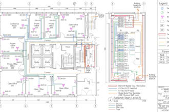 create detailed ict, lan, wlan, fiber network and telecom drawings
