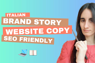 be your italian copywriter and storyteller for brand story and website SEO copy
