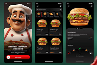 develop burgar delivery app, burgar booking app, burgar ordering app