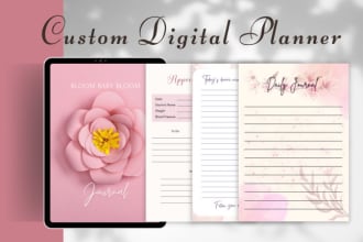 do design custom digital planner template for your etsy