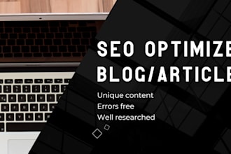 do SEO article writing, blog post writing and content writing