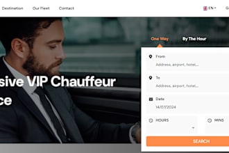 build taxi booking website chauffeur booking   limousine vtc and booking feature