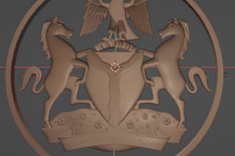 create 3d relief of your logo, crest, emblem for cnc
