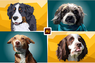 do dog pet animal carton portrait illustration