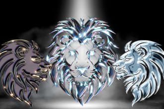 add 3d chrome effect for your logo text