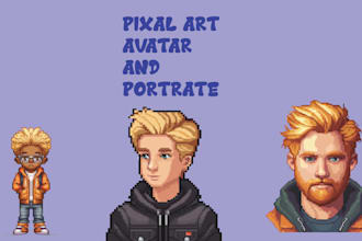 design pixel art characters and nft pixal art