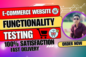 do ecommerce website functionality, quality assurance, usability, manual testing