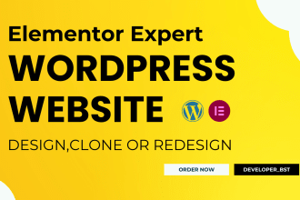 design website, clone or redesign wordpress website as an elementor expert