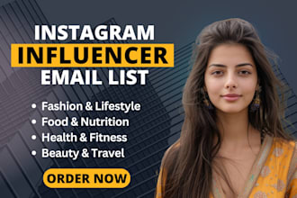 research and find instagram influencers email list for influencer marketing