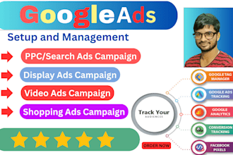 setup and management google ads adwords PPC campaign
