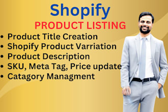 do perfact shopify product listing and product upload