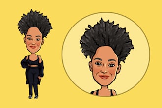 create big head cartoon and caricature portrait