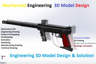 shape mechanical engineering 3d model design drawing with solidworks
