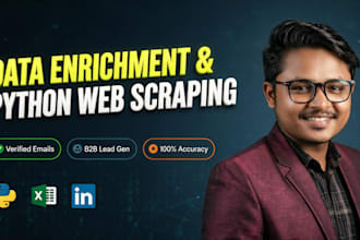 python web scraping, data enrichment and b2b lead generation