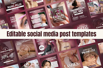 create editable social media post templates