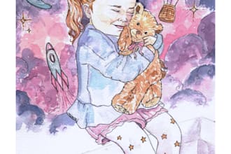 illustrate an enchanting childrens book in watercolors