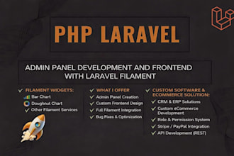 build a modern ecommerce website and custom software in PHP laravel