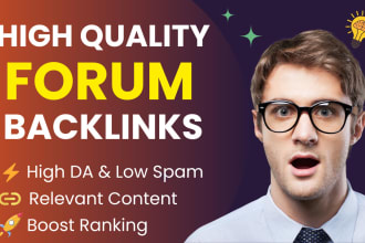 boost ranking with unique high da forum posting contextual dofollow seo backlink