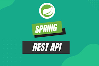 build java backend rest API with spring boot and database, testing included