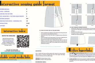 write sewing guide instructions, design unique interactive guide pdf format