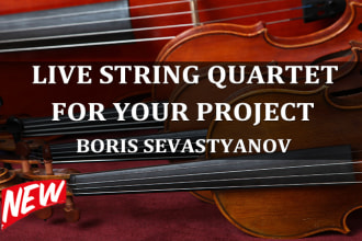 arrange and record with live professional string quartet for any project