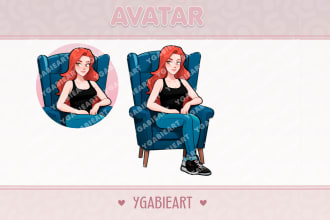 create cute cartoon anime portrait caricature, avatar