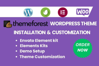 do themeforest wordpress theme installation, envato kits and demo import