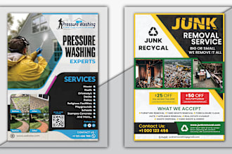 design a pressure washing and junk removal flyer in 6 hours