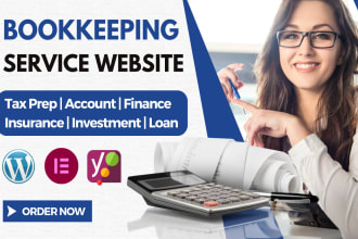build bookkeeping, account, finance, insurance and tax service website