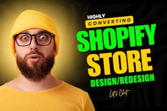 create shopify website, shopify dropshipping store, shopify design, redesign