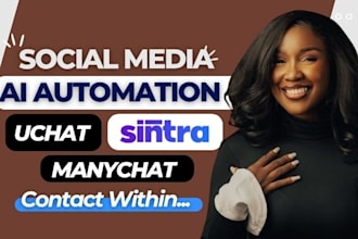 build ai chatbot manychat uchat for your social media business, website n8n
