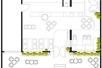 design a 3d display for a restaurant or coffee shop