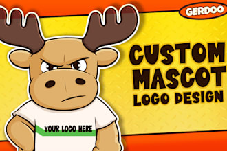 do funny and unique cartoon logo design and animal mascot