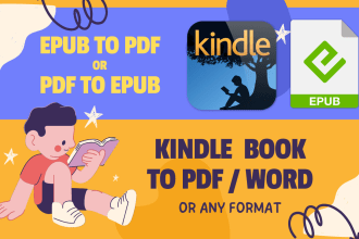 convert any kindle book to pdf or word docx